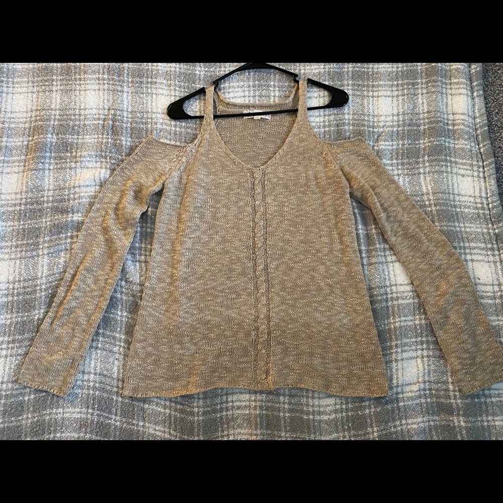 Cutout Shoulder Sweater